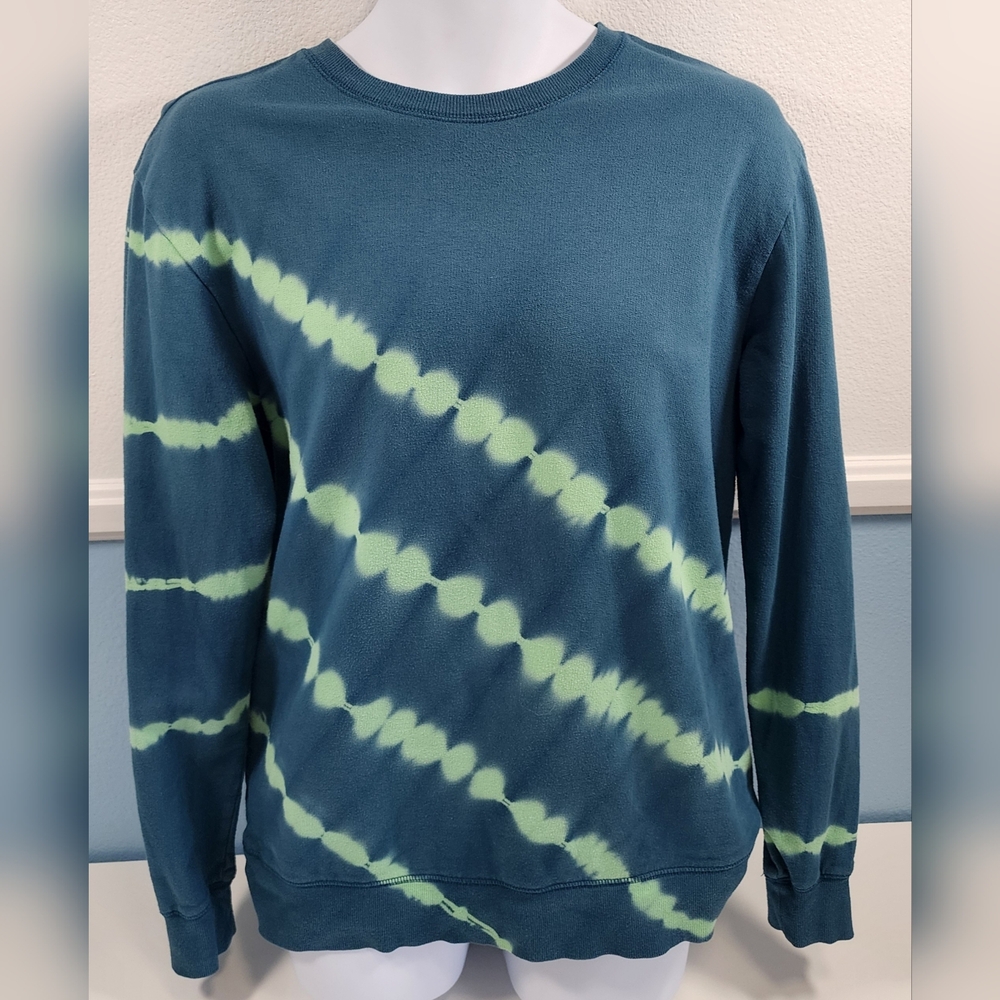 Original Use Men's M Pullover‎ Sweatshirt Blue/Teal with Green Highlight